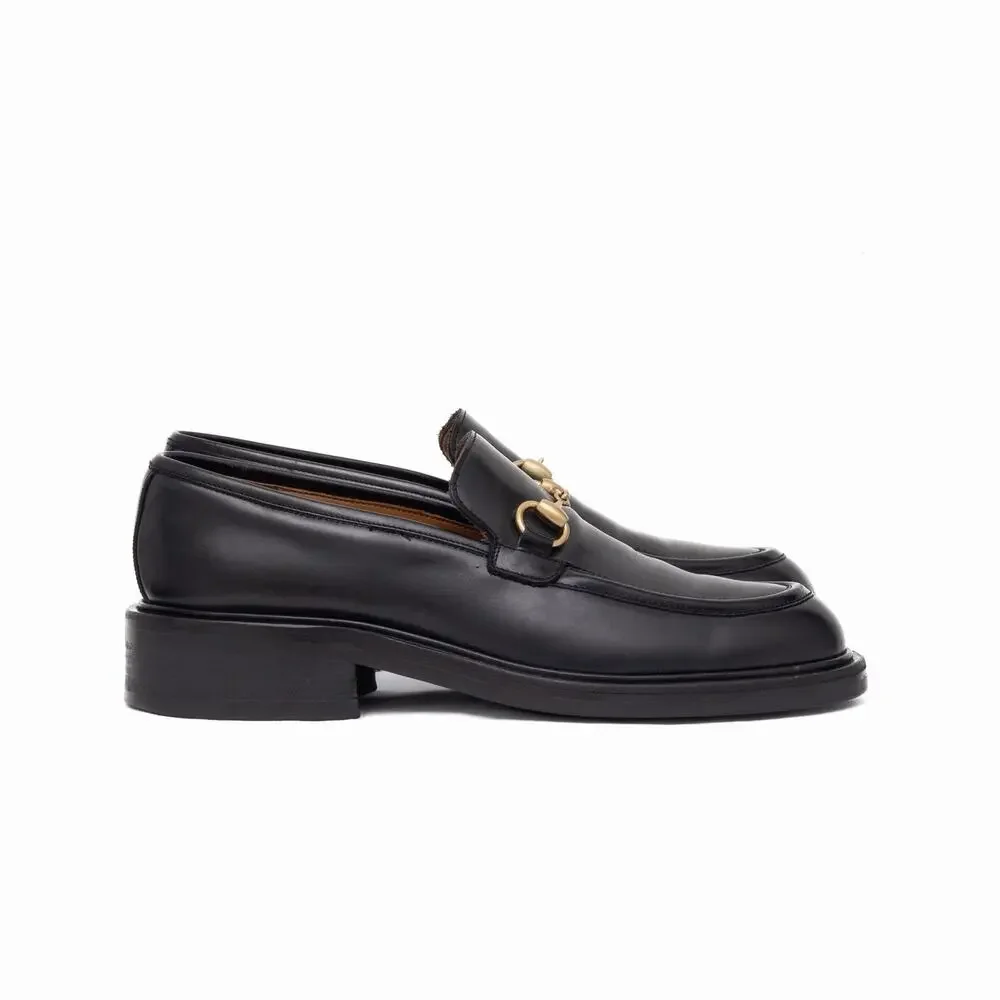 VTG GUCCI Tom Ford Era Black Leather Horsebit Loafers Old Money EU 41 US 8 D